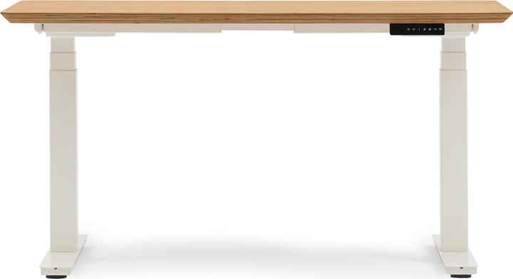 Produktbild Oakywood Stehpult Holztisch mit Höhenverstellung - Massivholz - Eichenfurnier / 160x80 / Weiß - Oakyw (160 x 80 cm)
