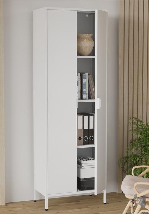 Produktbild VCM Stahl Schrank Büroschrank Flokas XL (60 x 35 x 180 cm)