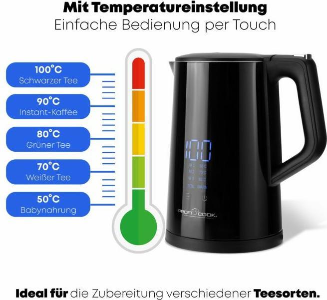 Actual product image Proficook PC-WKS 1243 black. (1.70 l)