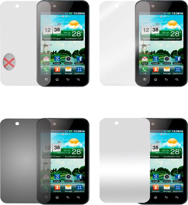 Actual product image Cadorabo 4x protective film (1 Piece, Optimus Black)