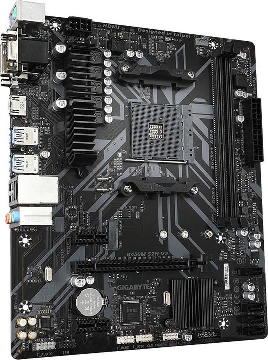 Immagine prodotto Gigabyte B450M S2H (AM4, AMD B450, mATX)