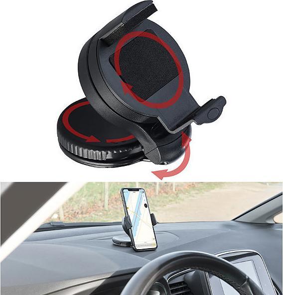 Image du produit Lescars Support pour smartphone à ventouse pour voiture