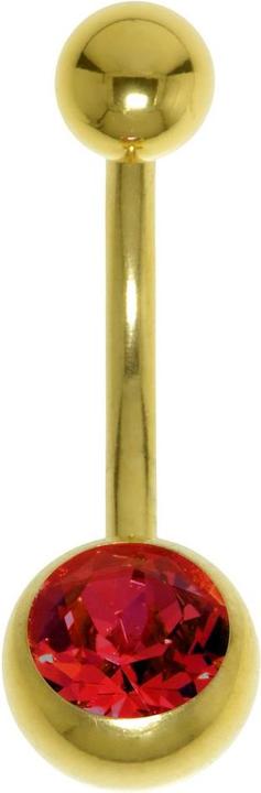 Bijouteria Bauchpiercing (Premium Kristall, Chirurgenstahl 316L, PVD Beschichtung (goldfarbig))