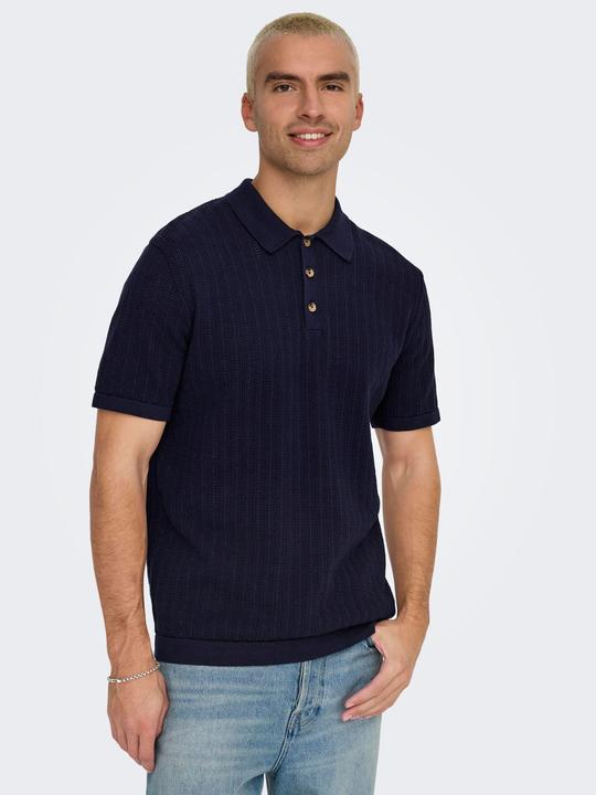 Produktbild Only & Sons ONSMOON Gestricktes Polo-Hemd Polo (M)