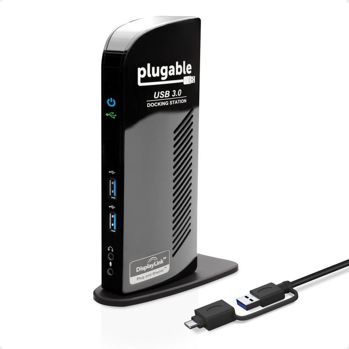 Actual product image Plugable Universal Docking Station (USB-A, USB-C, 11 Ports)
