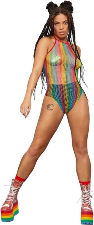 Immagine prodotto Fever Donna Arcobaleno Rete da Pesca Body (Costume) (Taglia unica)