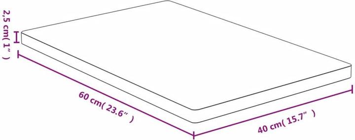 Produktbild VidaXL Bryce (40 x 60 x 2.5 cm)