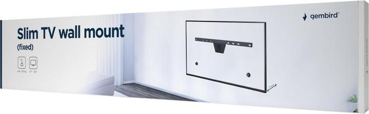 Actual product image Gembird WM-S80F-01 TV mount (80") Black (Wall, 80", 50 kg)