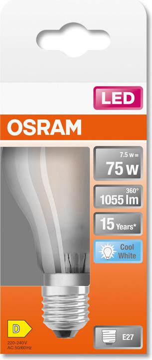 Produktbild Osram Led Retrofit Classic A (E27, 7.50 W, 1055 lm, 1 x, D)