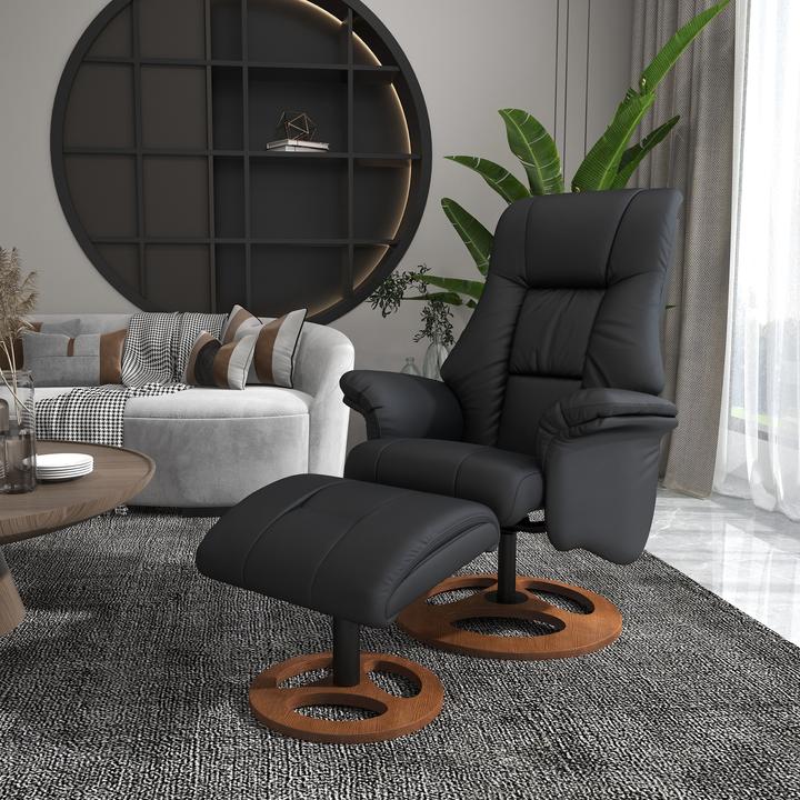 Actual product image Homcom Relaxing armchair with footstool