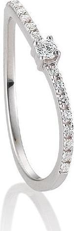 Breuning RING - BRILL. 0,154 Ct. H/si (54, 750/18 K Gold)