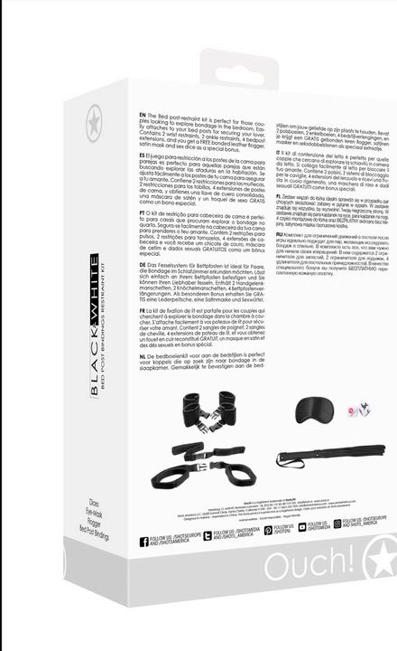Actual product image Ouch! Bed Post Bindings Restraint Kit