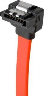 Actual product image Tecline SATA III cable, 7pin SATA St. / 7pin SATA St., 1 side angled down, with lock, approx.