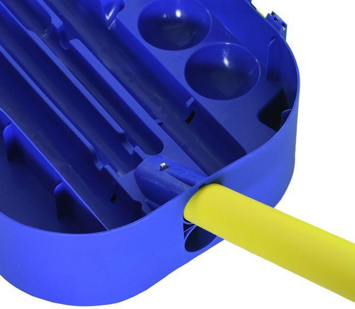 Produktbild Swisshandel24 Badminton-Netz-Set Volleyball-Netz-Set, 3-teiliges Set, 400cmx22,4cmx155cm, Schwarz + Blau + Grün