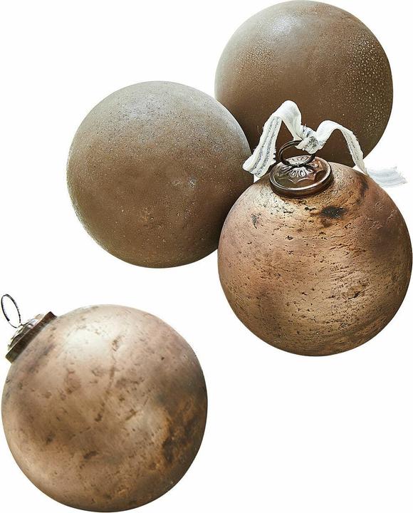 Produktbild Loberon Weihnachtsschmuck 4er Set Ophraine braun/kupfer (4 -teilig)