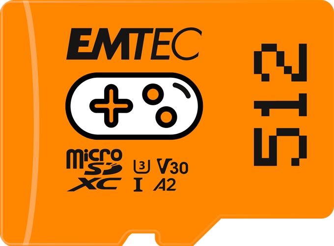 Immagine prodotto Emtec Scheda MicroSD SDXC CL.10 UHS1 U3 V30 Gaming (512 GB, microSDXC, U3, UHS-I)