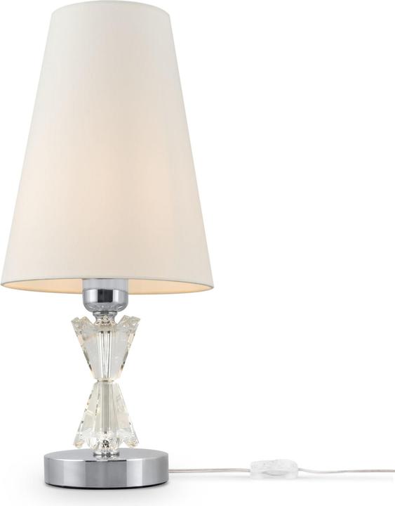 Immagine prodotto Maytoni Lampada da tavolo Florero Classic E27 46cm Cromo Bianco Cotone (E27)