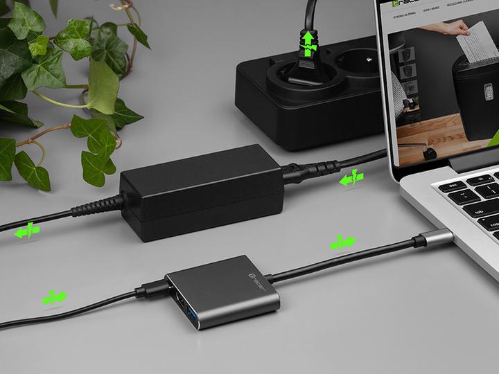 Produktbild Tracer A-1 USB 3.2 Gen 1 (3.1 Gen 1) Type-C Aluminium (USB-C, 3 Ports)