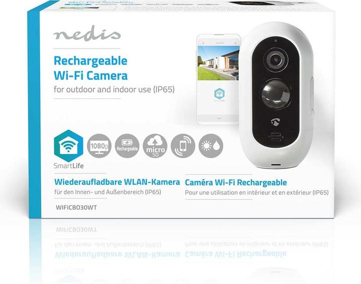 Produktbild Nedis SmartLife Aussenkamera Wi-Fi 1920x1080 IP65 Max. Batterie-Lebensdauer: 6 Monate Cloud Storage ( (1920 x 1080 Pixels)