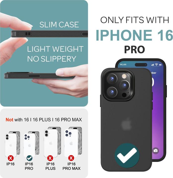 Produktbild Nalia Matt Silikon Hülle (Apple iPhone 16 Pro)