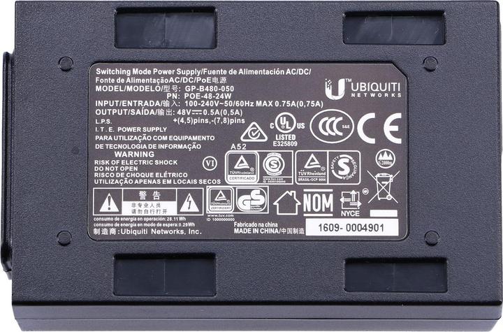 Actual product image Ubiquiti PoE-48 Passive PoE Adapter EU (2 Ports)