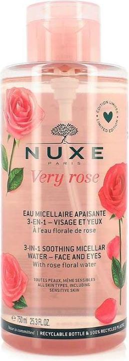 Image du produit Nuxe Very Rose - Eau Démaquillante Micellaire Apaisante 3en1 (Chiffons de nettoyage, 750 ml)