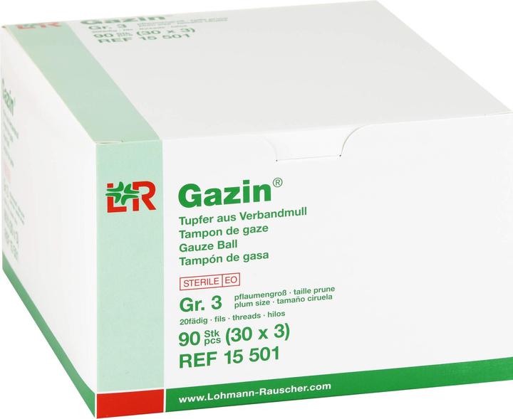 Image du produit Lohmann & Rauscher Tampons Gazin prune taille 3 stériles 20pcs, 30X3pcs TUP