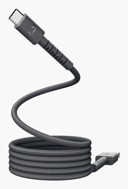 Produktbild Fresh'N Rebel Fresh 'n Rebel USB-A zu USB-C silicon geflochtenes Kabel "FlexWave" 70cm, Storm Grey (0.70 m, 18 W)