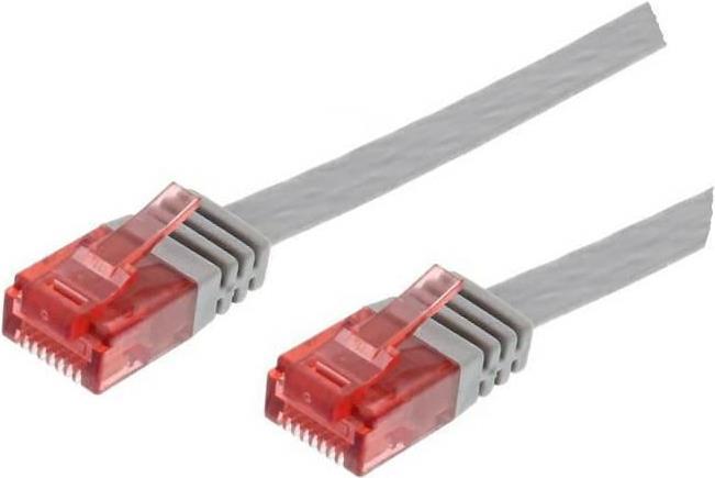 Produktbild MicroConnect V-UTP60025-FLAT 0.25m Cat6 U/UTP (UTP) Grau Netzwerkkabel (U/UTP, CAT6, 0.25 m)