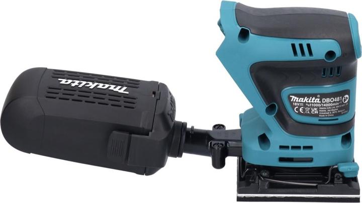 Productafbeelding Makita DBO481G1 Snoerloze vlakschuurmachine 112 x 102mm 18V + 1x accu 6.0Ah - zonder lader (Vlakschuurmachine)