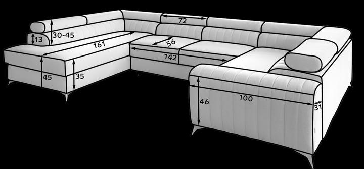 Actual product image ELTAP Louis (Sofa bed, Sofa landscape)