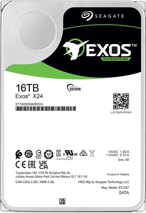 Produktbild Seagate Exos X24 (16 TB, 3.5", CMR)