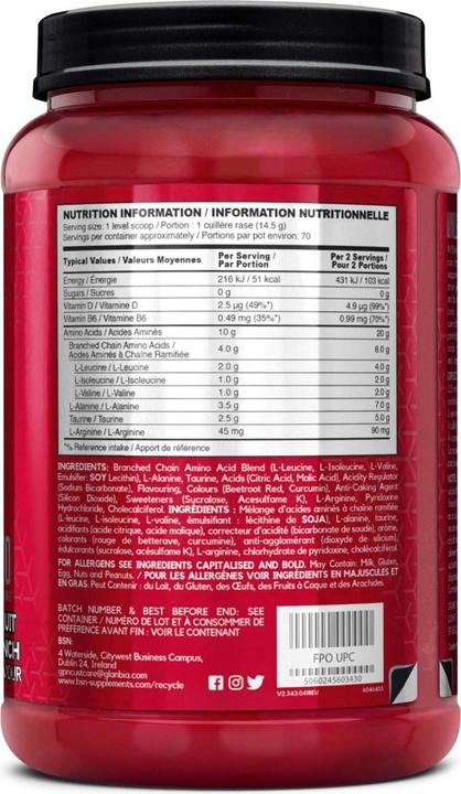 Image du produit BSN Amino X (Framboise, 1 pcs, 435 g)
