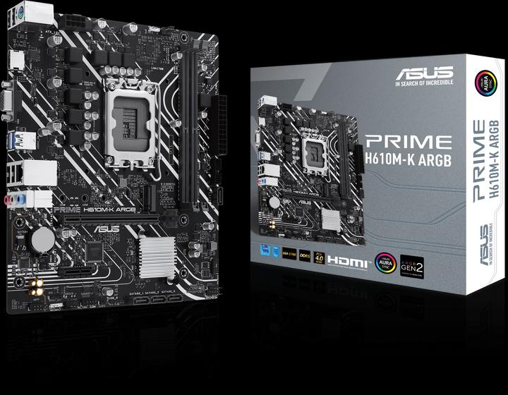 Produktbild ASUS Prime H610M-K ARGB (LGA 1700, Intel H610, mATX)