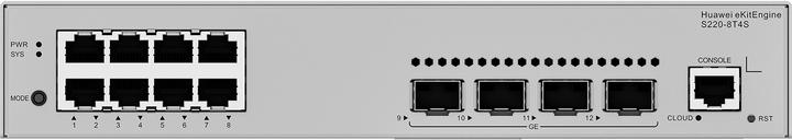 Produktbild Huawei S220-8T4S 8x10/100/1000BASE-T ports 4xGE SFP ports AC power eKit (8 Ports)