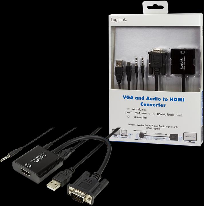 Immagine prodotto LogiLink CV0060 - Convertitore VGA con audio e HDMI (HDMI, 20 cm)