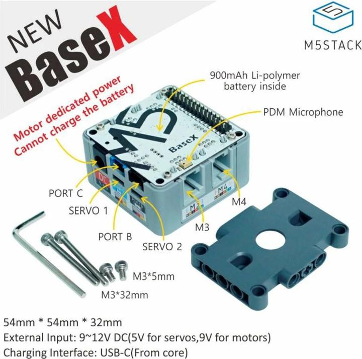 Produktbild M5Stack BaseX Lego Mindstorms EV3 und NXT kompatibel