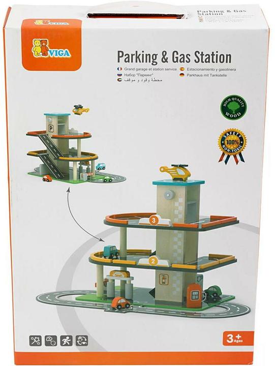 Actual product image Viga Toys Car park with petrol station
