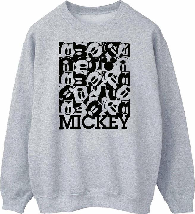 Disney Mens Mickey Mouse Grid Sweatshirt