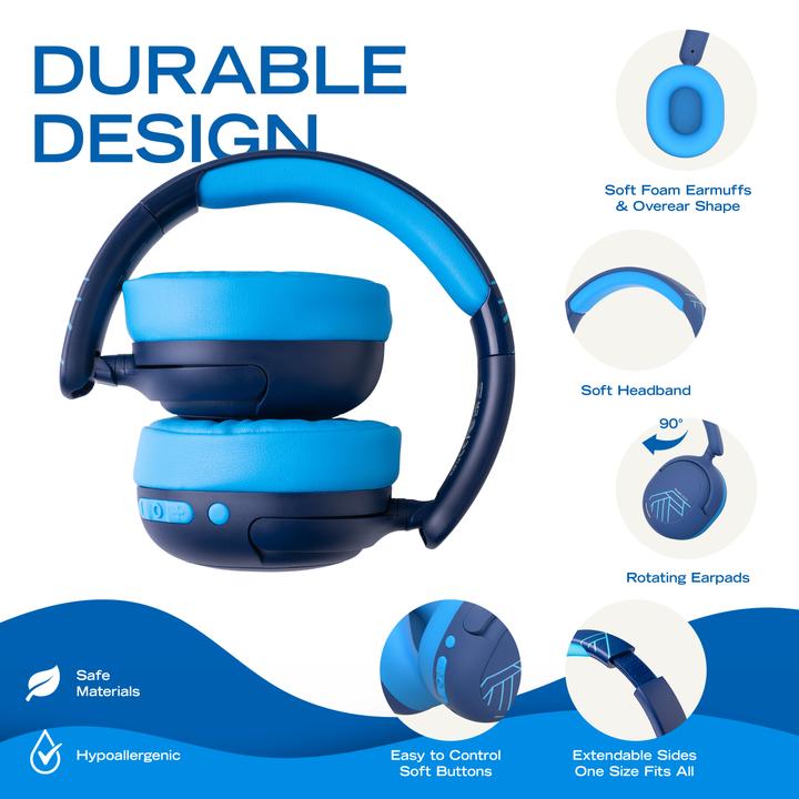 Actual product image PowerLocus Lion Bluetooth-Kinderkopfhörer mit ANC und Mic