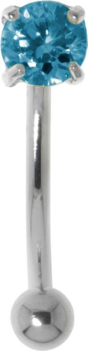 Bijouteria Augenbrauenpiercing (Chirurgenstahl 316L, Silber 925, Zirkonia)