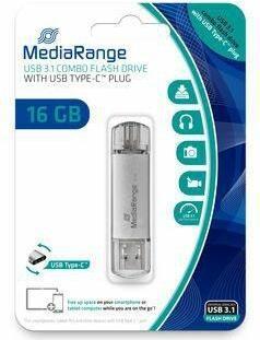 MediaRange USB-Stick 16 GB combo mit Type-C USB-Stick 16 GB (16 GB, USB-A)