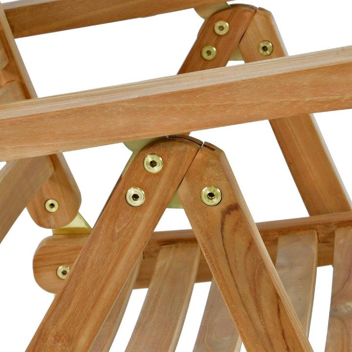 Actual product image VCM Hochlehner Klappstuhl Gartenstuhl verstellbar Teakholz behandelt