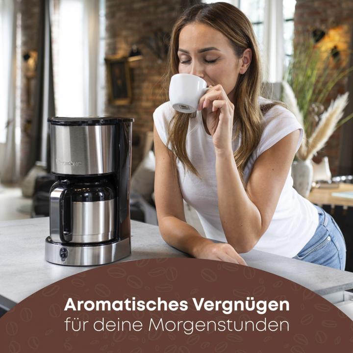 Actual product image Clatronic KA 3805 Coffee maker silver, 8-10 cups