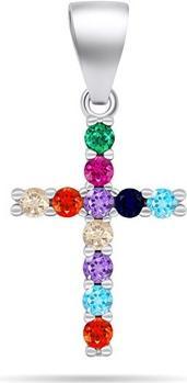Brilio Silver - Color silver pendant Cross PT83WRBW