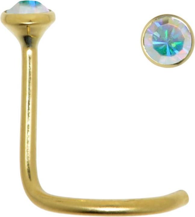 Bijouteria Nasenpiercing (Gold, Kristall)