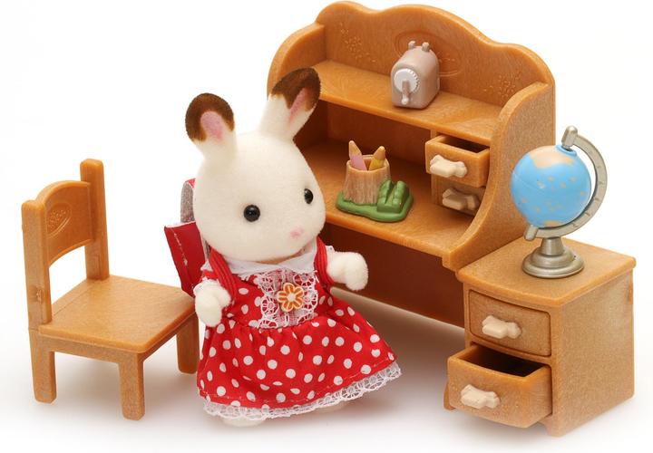 Sylvanian Families Chocolate Rabbit Sister Desk