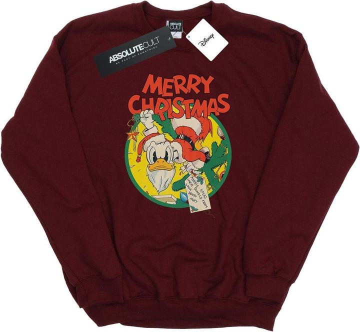 Disney Donald Duck Merry Christmas Sweatshirt (S)