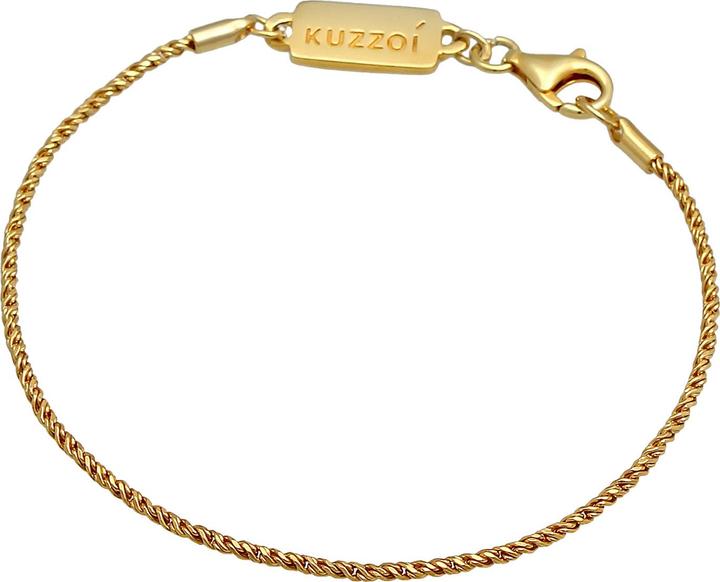 Immagine prodotto Kuzzoi Bracciale Uomo Basic Corda a catena attorcigliata in argento 925 (21 cm, Argento 925)