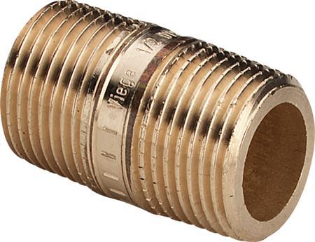 Viega nippelrør 34" x 120 mm rødgods